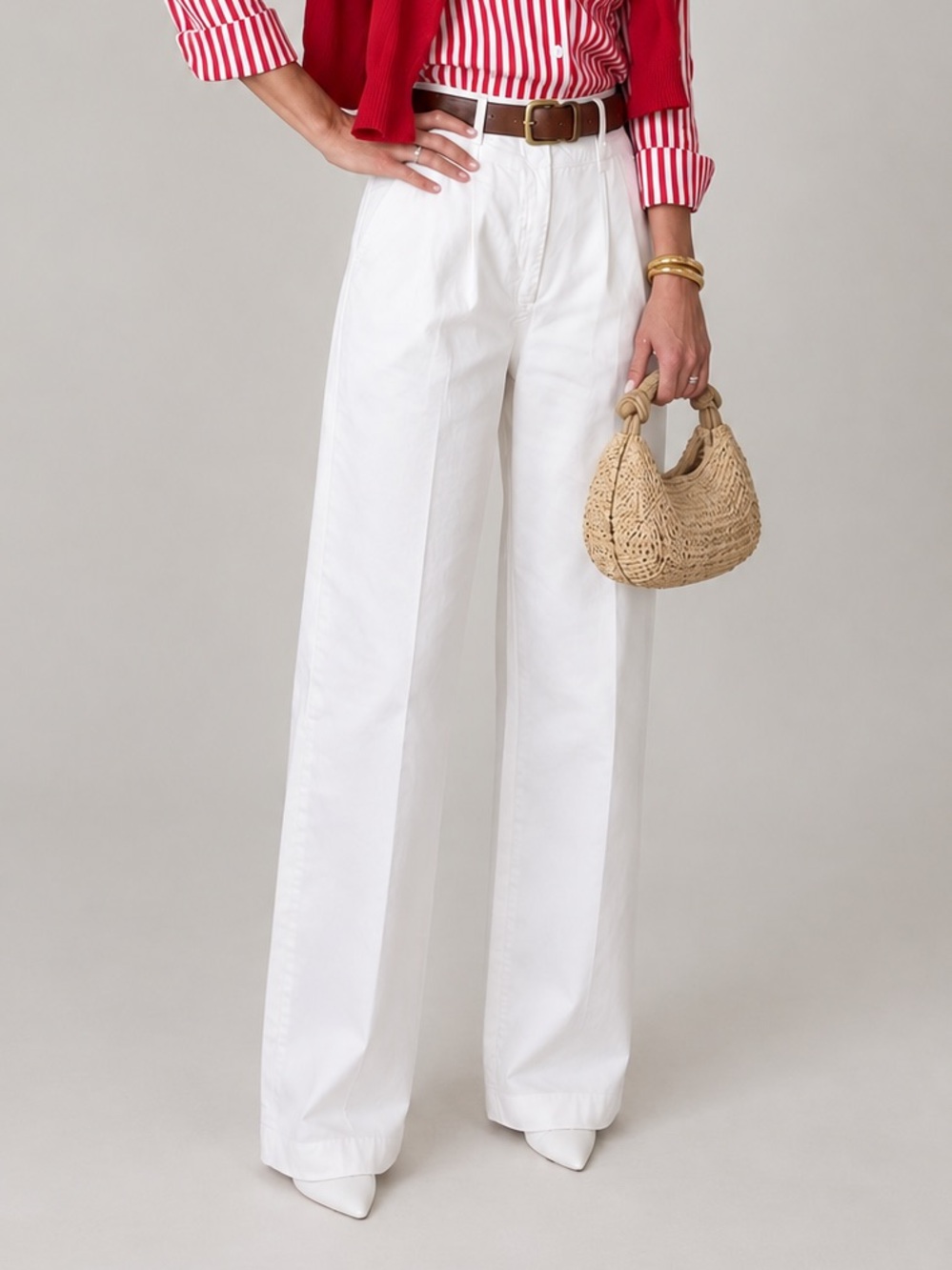 90’s Vintage Tommy Hilfiger White High Rise Pleated Pants Preppy Size 12